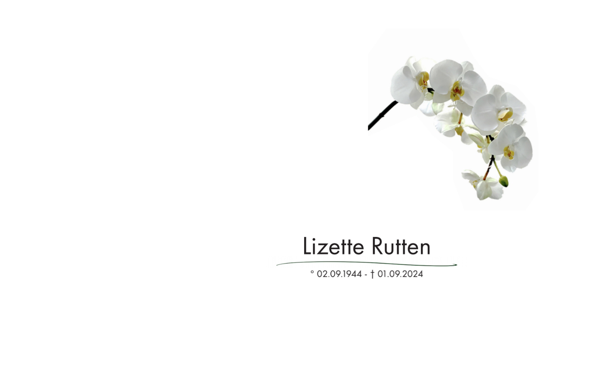 Overlijdensbericht van Lizette Rutten