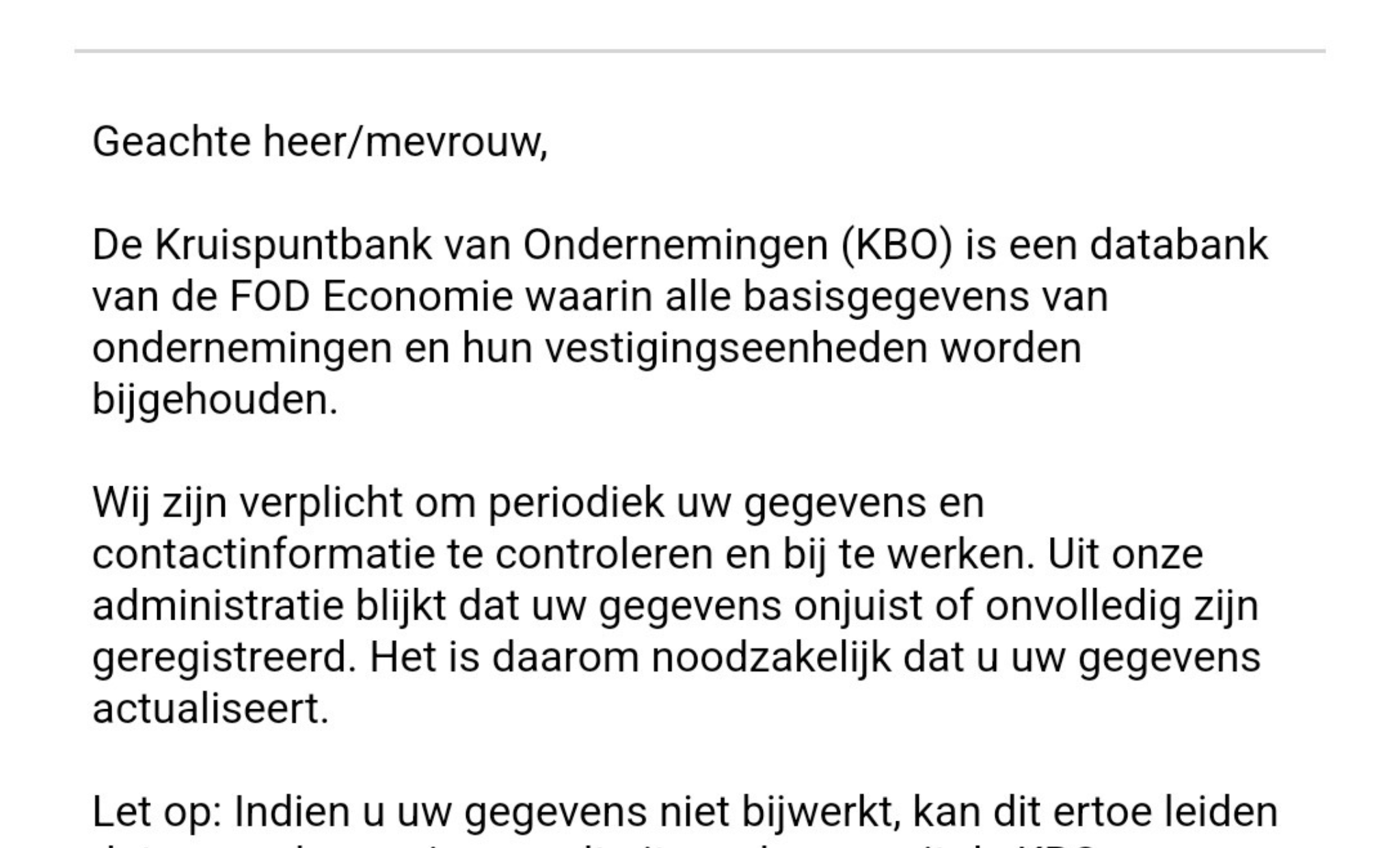 Waarschuwing: Valse e-mails in omloop